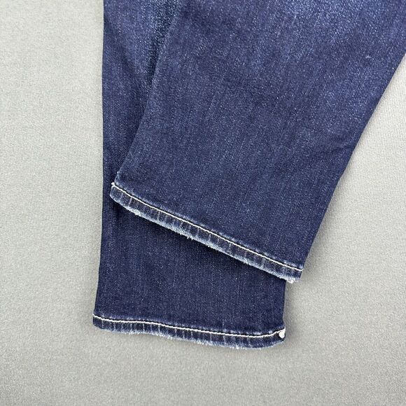 Silver Jeans Womens 26 Blue Dark Wash Suki Capri Straight Leg Distressed Denim - Picture 4 of 14